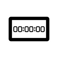 timer icon. black fill icon