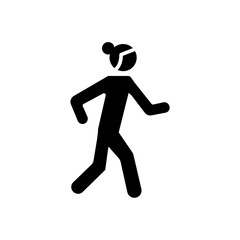 race walking icon. solid icon