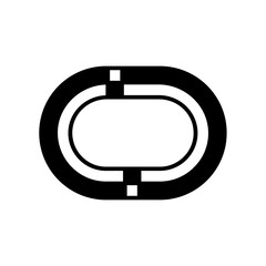 Obraz premium track icon. black fill icon