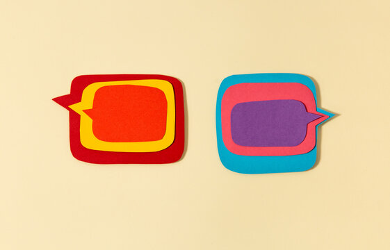 Anonymous colorful speech bubbles