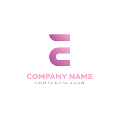 Letter EC logo design, vector logo design 