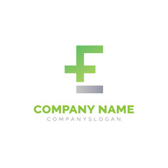 Fototapeta premium Letter EF logo design, vector logo design 