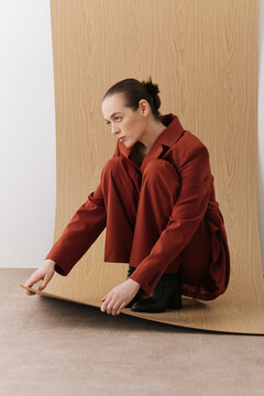 Fashion model studio portrait