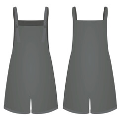 Grey female romper pants. vector