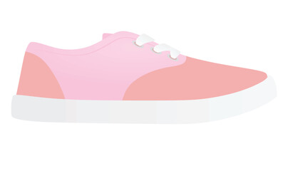 Pink sneaker shoe. vector illustration