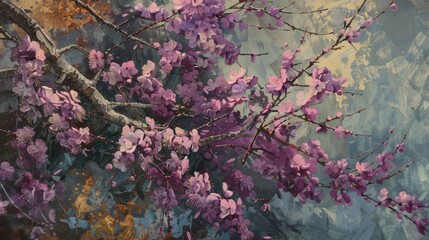 Spring blooms of the Judas tree