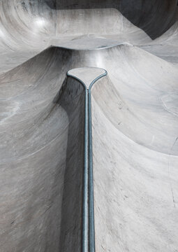 Abstract image of the spine in a skatepark