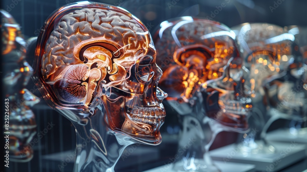 Poster A groundbreaking brain scan technology that allows scientists to visualize the mind's inner workings, unlocking new insights into human consciousness.