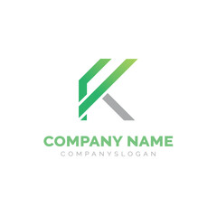 Letter FK logo design, vector logo design 