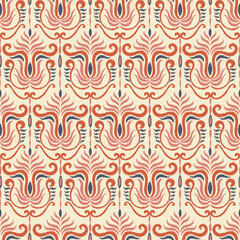 Obraz premium Seamless paisley embroidered floral motif pattern in vector, for design, fabric, wrapping, digital motif, background, wallpaper, print, clothing, etc. 
