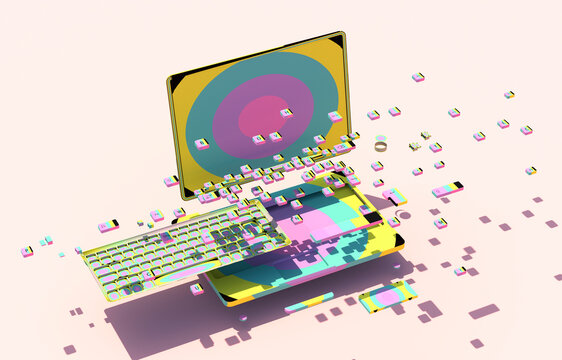 deconstructed laptop