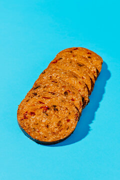 sliced vegan roll