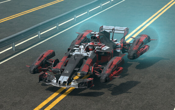 Fototapeta electric racing car