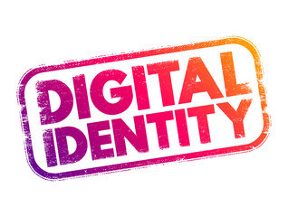 Digital Identity - information on an entity used by computer systems to represent an external agent, text concept stamp