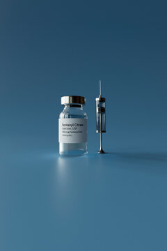 Fentanyl Citrate Medical Vial and Syringe