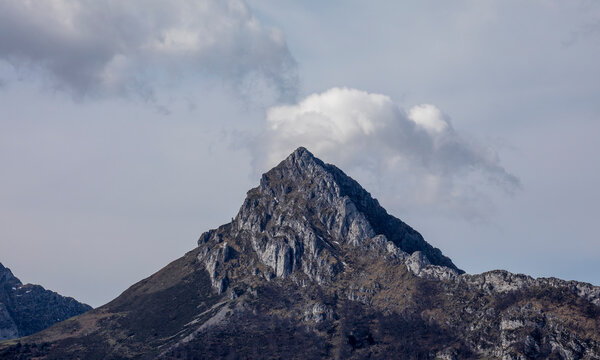 Pyramid shaped mountain in Northern Spain