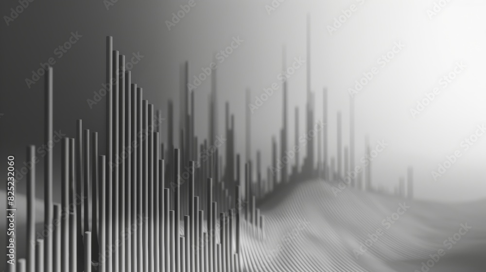 Aufkleber a minimalist music equalizer seamless loop background with sleek, monochromatic bars rising and fall