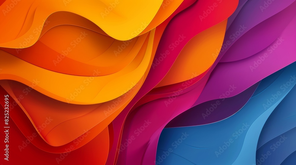 Poster a modern abstract background with geometric shapes, vibrant colors, and a dynamic composition.