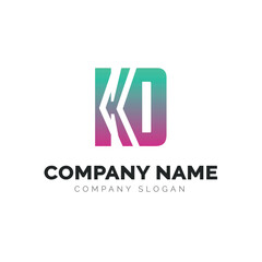 Letter KD logo design, vector logo design 
