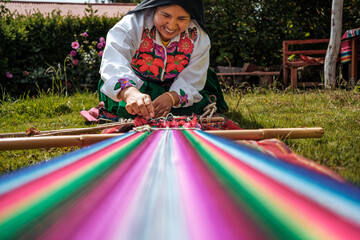 Peruvian artisanal Weaver 
