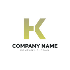 Letter KH logo design, vector logo design 