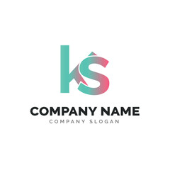 Letter KS logo design, vector logo design 