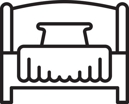 recommend clip art: Bed Icon Line Art