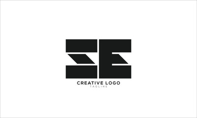 SE Abstract initial monogram letter alphabet logo design