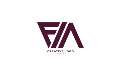 FM FIA Abstract initial monogram letter alphabet logo design