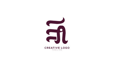 EA AE Abstract initial monogram letter alphabet logo design