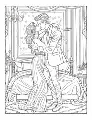 Dancing Couple Coloring Pages 