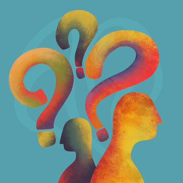Colorful People With Question Marks