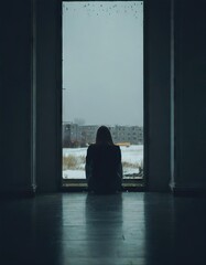 Fototapeta premium Depressed person