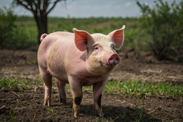 One happy pig living the dream