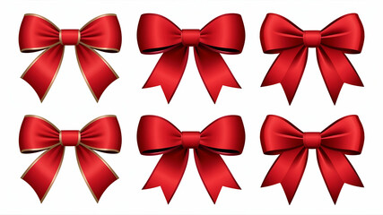 collection of red ribbons