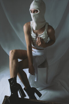 Subversive  and delicate queer portrait