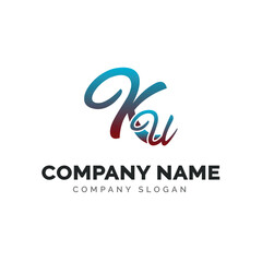 Letter KU logo design, vector logo design 