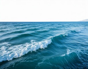 Meer und Wellen - weißer Hintergrund