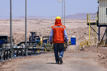 Trabajadores de estructuras en mineria Chile