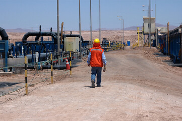 Trabajadores de estructuras en mineria Chile