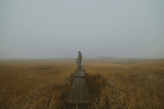 A Solitary Figure in the Mist.