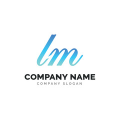 Letter LM logo design, vector logo design 