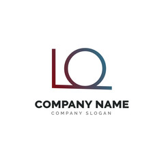 Letter LO logo design, vector logo design 