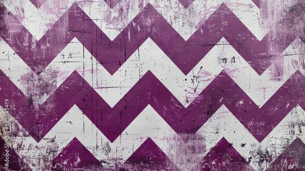Aufkleber vintage design with abstract violet and white wave pattern horizontal zig zag texture and classic re