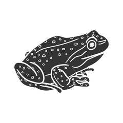 California Red Legged Frog Icon Silhouette Illustration. Animals Vector Graphic Pictogram Symbol Clip Art. Doodle Sketch Black Sign.
