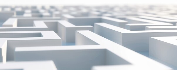 3D illustration of a maze.