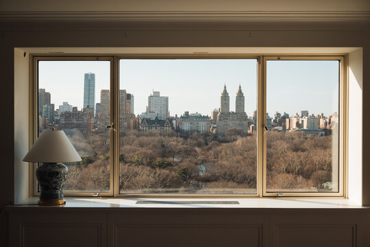 Fototapeta Central Park View from an Urban Window