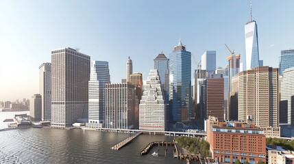 Picture of lower Manhattan View from the south PNG transparent