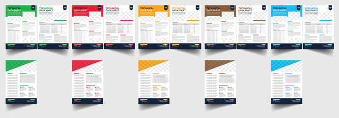 Technical Data Sheet layout template. Product Catalogue & modern a4 product catalog design template, Minimalist product brochure template design, A4 flyer, corporate flyer, business flyer, catalog