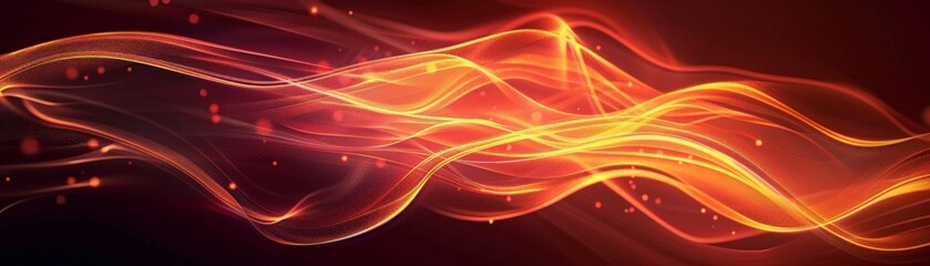 Obraz premium Abstract digital painting of a fiery, glowing wave of energy.